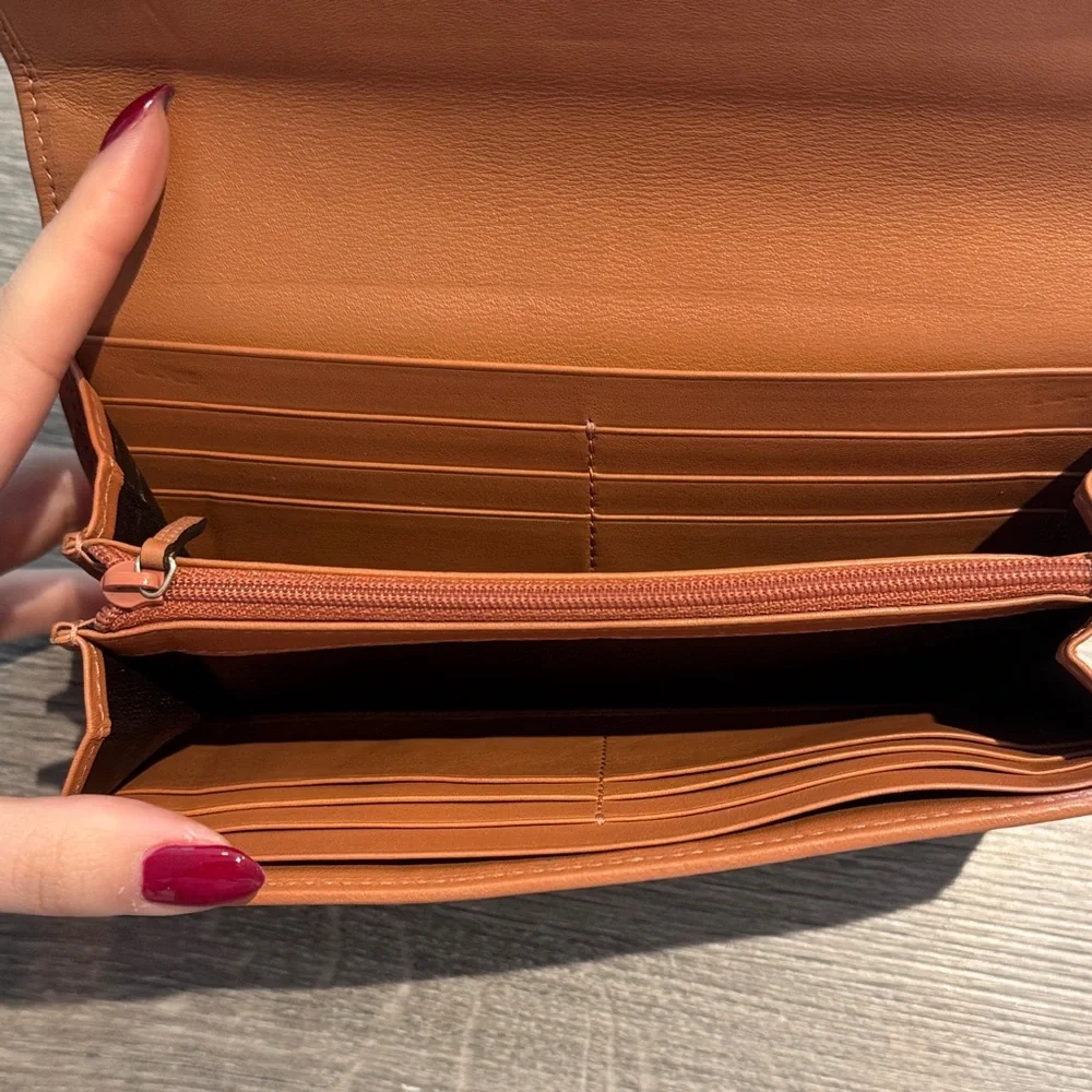 Gucci Guccissima Leather Continental Wallet Y2K Vintage Authentic Tan GG Logo - Picture 3 of 6